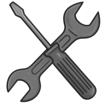 Screwdriver and spanner icon representing smart thermostat installation service